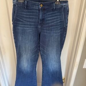 Express Blue Flare Wide Leg Jeans